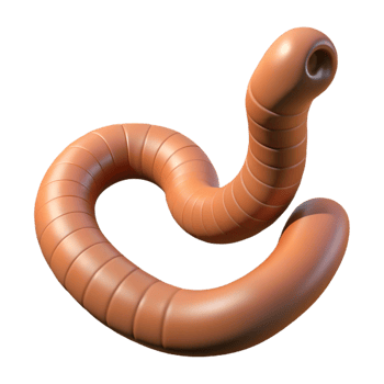 romantic breathtaking Earthworm NO BACKGROUND with Transparent Background. perfect clarity png