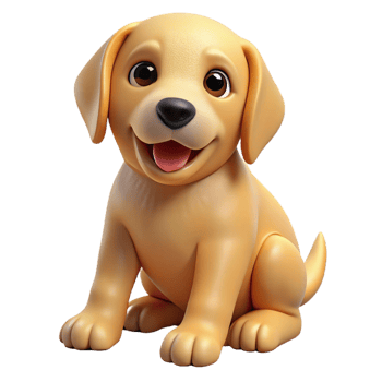 coveted coastal A playful golden retriever puppy, sitting, tilting head. NO BACKGROUND with Transparent Background. fine detail png