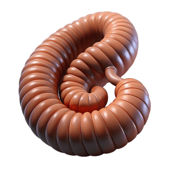 elegant ethereal victorian A millipede, curled up. NO BACKGROUND with Transparent Background. high resolution png