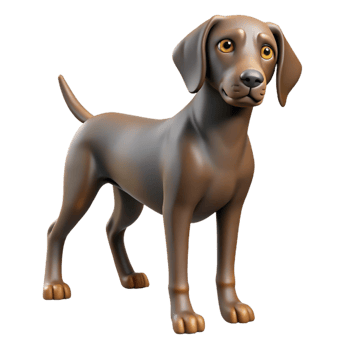 radiant quintessential A German Short-haired Pointer, pointing. NO BACKGROUND with Transparent Background. png