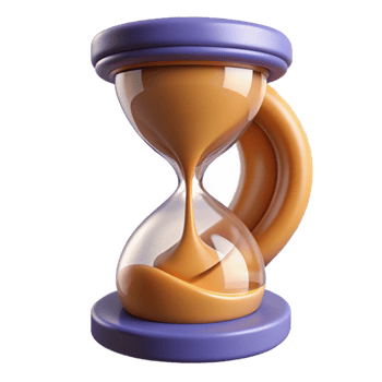 immaculate creative A stylized, winged hourglass, filled with swirling sand. NO BACKGROUND with Transparent Background. high quality png