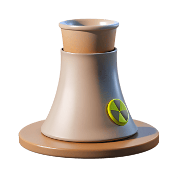 picturesque memorable Nuclear power plant cooling tower, concrete structure NO BACKGROUND with Transparent Background. png