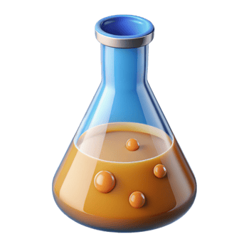 alluring classic Laboratory beaker with bubbling liquid NO BACKGROUND with Transparent Background. genuine png