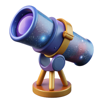 enchanting exemplary Telescope observing distant galaxy NO BACKGROUND with Transparent Background. png