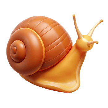 exceptional rustic A snail crawling, NO BACKGROUND with Transparent Background. top-tier png