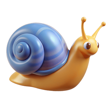spectacular exceptional A snail crawling, NO BACKGROUND with Transparent Background. png