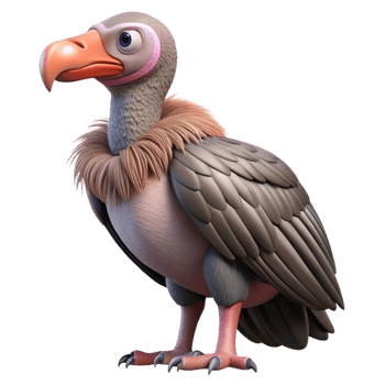 dramatic standout A vulture, NO BACKGROUND with Transparent Background. png