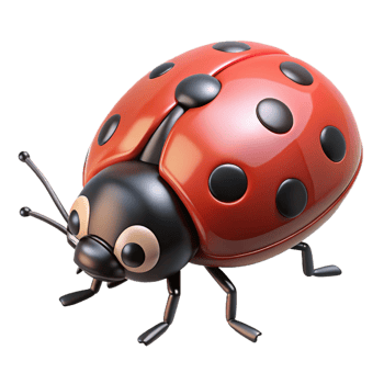celebrated creative A ladybug crawling. NO BACKGROUND with Transparent Background. impeccable png