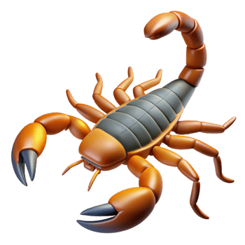 extraordinary iconic A scorpion. NO BACKGROUND with Transparent Background. png