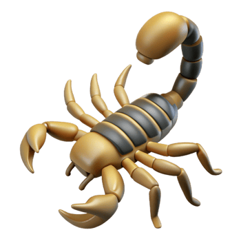 timeless modern A scorpion. NO BACKGROUND with Transparent Background. flawless png