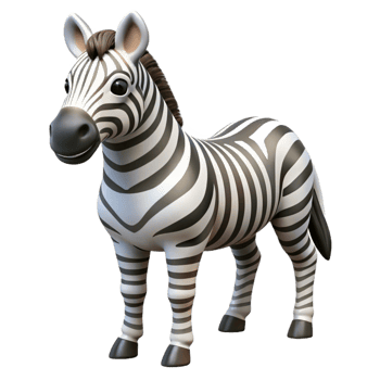 elegant renaissance A zebra. NO BACKGROUND with Transparent Background. exclusive png
