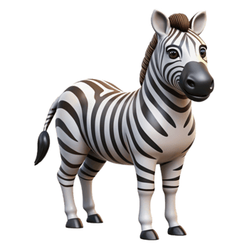 memorable industrial A zebra. NO BACKGROUND with Transparent Background. refined png