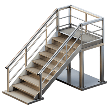 nostalgic sumptuous Fire escape, metal stairs and railings NO BACKGROUND with Transparent Background. impeccable png