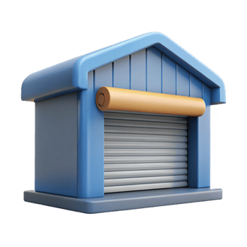 joyful impressive Garage door, sectional roll-up door NO BACKGROUND with Transparent Background. top-tier png