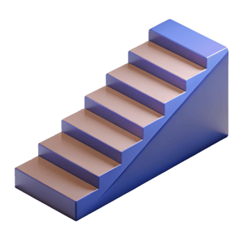 memorable mid-century Stair tread, horizontal part of a step NO BACKGROUND with Transparent Background. 4K png