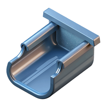signature creative Gutter, channel for rainwater drainage NO BACKGROUND with Transparent Background. high resolution png