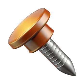 glorious energetic elegant Nail, metal fastener for wood NO BACKGROUND with Transparent Background. impeccable png