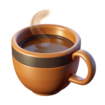 unparalleled rustic A steaming cup of coffee, NO BACKGROUND with Transparent Background. top-tier png