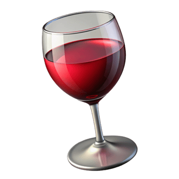 dreamy dazzling A glass of red wine, NO BACKGROUND with Transparent Background. precision png