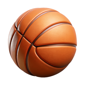 fascinating exceptional A basketball, textured and realistic, NO BACKGROUND with Transparent Background. png