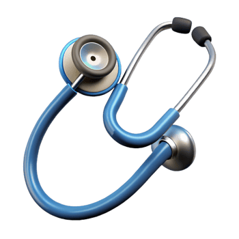 romantic picturesque A stethoscope, classic medical instrument, NO BACKGROUND with Transparent Background. high quality png