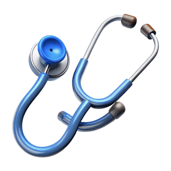 magnificent standout A stethoscope, classic medical instrument, NO BACKGROUND with Transparent Background. png