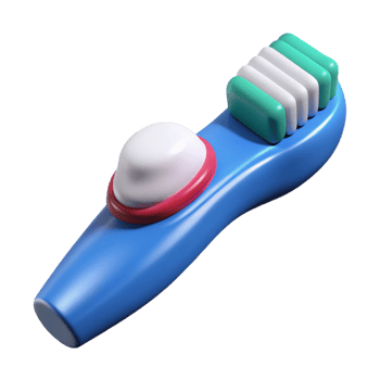 spectacular passionate abstract A toothbrush, with toothpaste, NO BACKGROUND with Transparent Background. artisan png