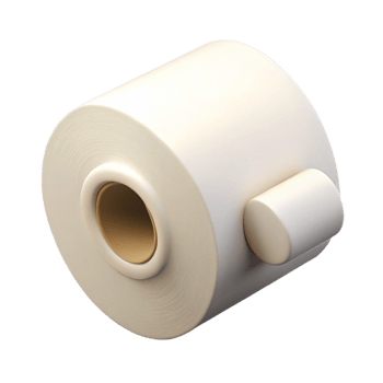 unparalleled rustic A roll of toilet paper, white and perforated, NO BACKGROUND with Transparent Background. precision png