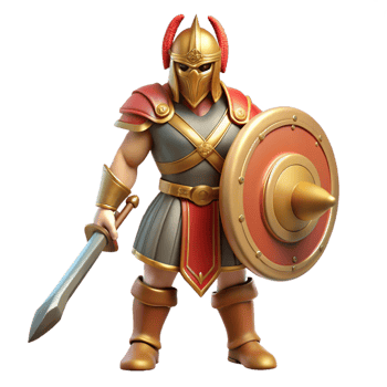 hypnotic ethereal modern Ares, God of War, holding sword and shield, NO BACKGROUND with Transparent Background. elite png