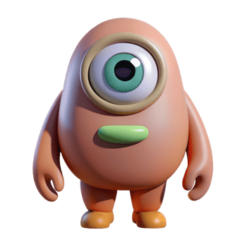 intense pristine Cyclops, one-eyed giant, NO BACKGROUND with Transparent Background. high quality png