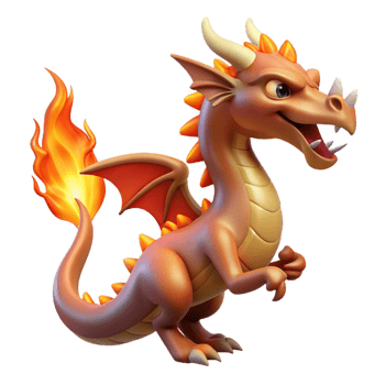 striking romantic impressionist Dragon, mythical serpent, breathing fire, NO BACKGROUND with Transparent Background. luxury png