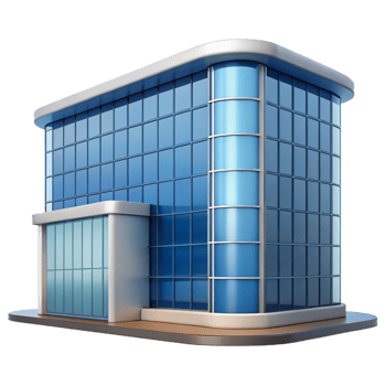 majestic distinguished Contemporary office building curtain wall section, NO BACKGROUND with Transparent Background. png