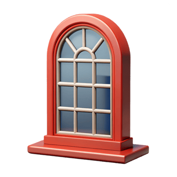 unforgettable industrial Georgian style window frame, NO BACKGROUND with Transparent Background. detailed png