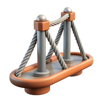 radiant quintessential Suspension bridge cable anchor point, NO BACKGROUND with Transparent Background. png