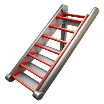wonderful distinctive Fire escape metal ladder, NO BACKGROUND with Transparent Background. png