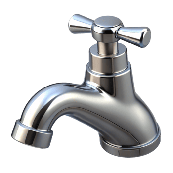 sumptuous unforgettable Faucet chrome finish, NO BACKGROUND with Transparent Background. png