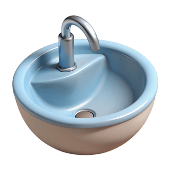 unforgettable rustic Sink porcelain basin, NO BACKGROUND with Transparent Background. authentic png