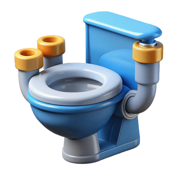 striking melancholic baroque Toilet dual flush mechanism, NO BACKGROUND with Transparent Background. gallery standard png