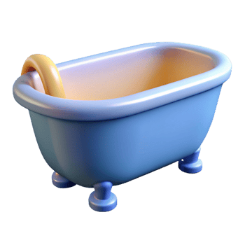 striking romantic traditional Bathtub clawfoot style, NO BACKGROUND with Transparent Background. genuine png