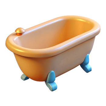 standout victorian Bathtub clawfoot style, NO BACKGROUND with Transparent Background. refined png