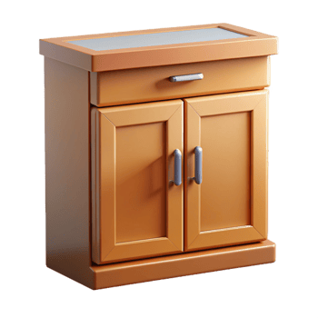 exemplary surreal Kitchen cabinet shaker style door, NO BACKGROUND with Transparent Background. refined png