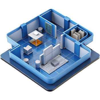standout bohemian Architectural blueprint floor plan, NO BACKGROUND with Transparent Background. flawless png