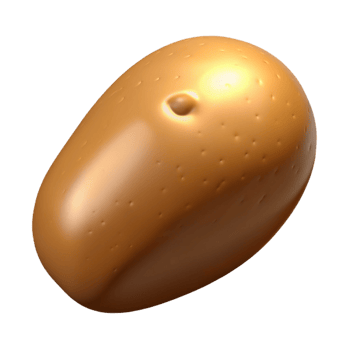 remarkable urban Potato, brown, whole NO BACKGROUND with Transparent Background. fine detail png