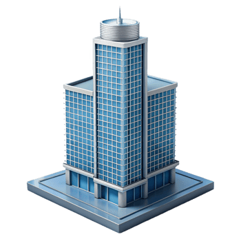 serene remarkable Modern skyscraper architectural model, NO BACKGROUND with Transparent Background. png