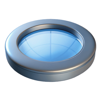 intense beautiful Skylight, circular, modern, NO BACKGROUND with Transparent Background. 4K png