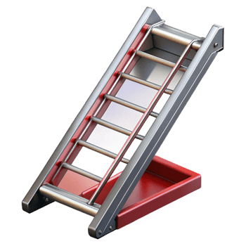 immaculate timeless Fire escape ladder, metal, NO BACKGROUND with Transparent Background. png