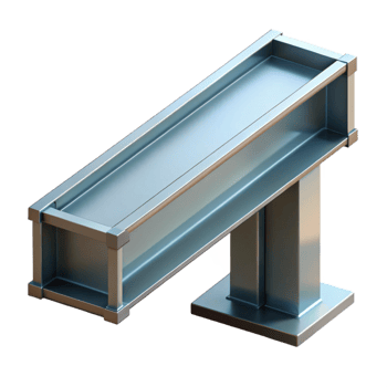 immaculate industrial Steel girder, I-beam, NO BACKGROUND with Transparent Background. elite png