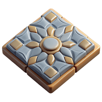 mesmerizing celebrated Floor tile, ceramic, patterned, NO BACKGROUND with Transparent Background. png