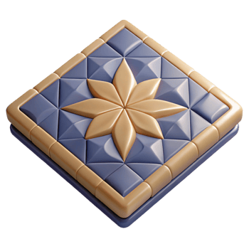 dramatic alluring Floor tile, ceramic, patterned, NO BACKGROUND with Transparent Background. gallery standard png
