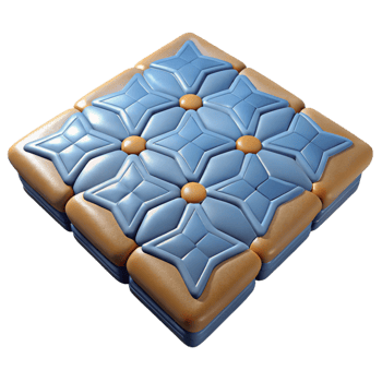 sought-after mid-century Floor tile, ceramic, patterned, NO BACKGROUND with Transparent Background. elite png